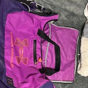 Under Armour Purple Duffel with Black Handles